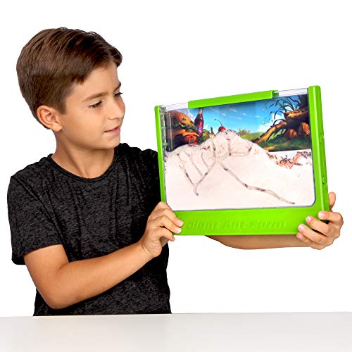 Uncle Milton Giant Ant Farm - Large Viewing Area - Care for Live Ants - Nature Learning Toy - Science DIY Toy Kit - Great Gift for Boys & Girls, Green