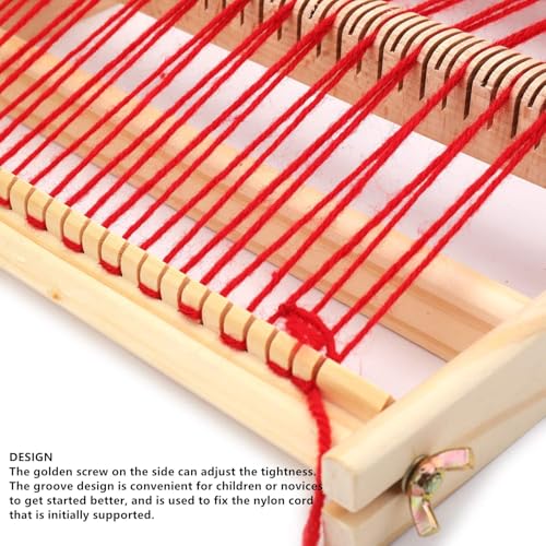Yesland Weaving Loom Kit for Beginners - Large Wooden Frame Loom 15.6" with Shuttle, Comb & Yarn - Multi-Craft Tapestry Weaving for Kids & Adults - size: 15.6 x 9.75 x 1.25 inches
