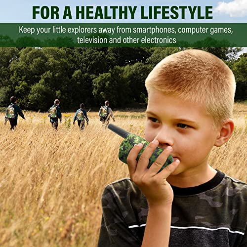 Kids Explorer Kit with Binoculars & Walkie Talkies – Outdoor Camping Gear