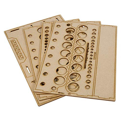 The Broken Token Modular Paint Rack w/ 26mm Holes - Multiple Organizer for Paint Bottles, Pots, and Brushes in Tiered Layout - Customize Your Pieces with Easy Organization & Access - style: Straight 26mm holes