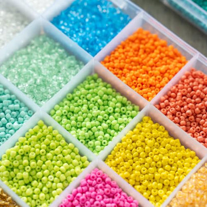 Complete Bead Loom Kit with 24,000 Colorful Glass Beads for Jewelry Making, Non-Stretch Thread and Big-Eye Beading Needles - DIY Craft Supplies Set for Creating Beaded Bracelets, Earrings, Rings