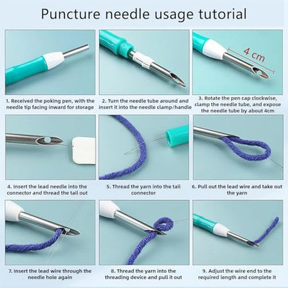 Punch Needle kit for Beginners, Punch Stitching kit for Adults, Needle Punch Kits for Adults – A Water Otter with Hands Raised in The Water Punch Needle Set - color: 17-Otter