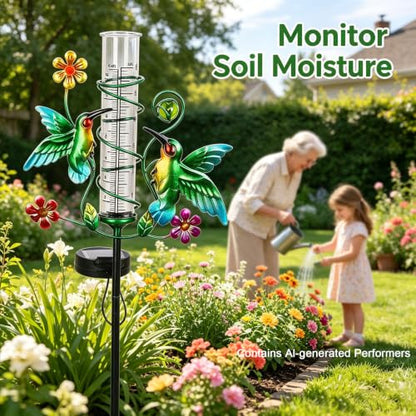 Hummingbird Rain Gauge Outdoor for Measuring Precipitation - color: Hummingbird