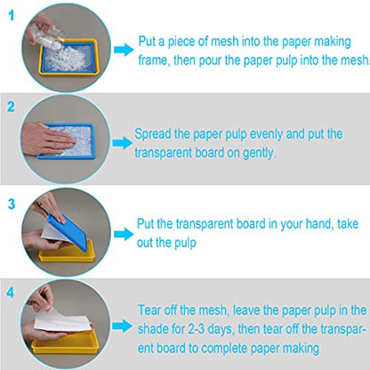 Worown Plastic Paper Making Frame Kit, Papermaking Mould, 5 x 7 Inch Screen for DIY Paper Making (Pack of 4) - size: 5-x-7-Inch (Pack of 4)