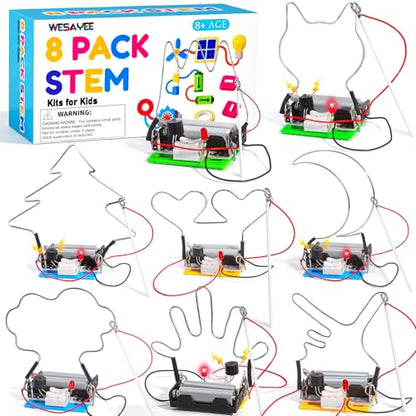 STEM Toy Science Kits, 8 Set Electric Circuit Boy Crafts for Kids Age 8-12