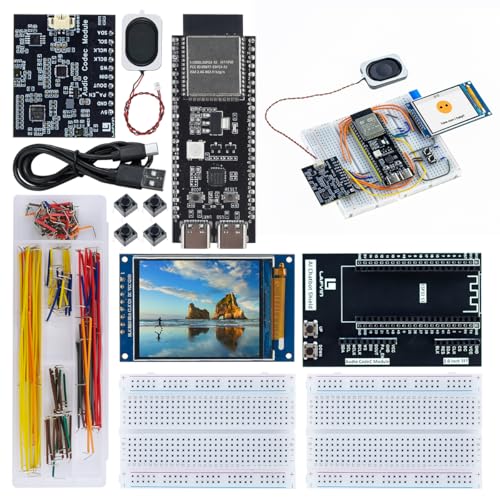 LAFVIN AI Chatbot Kit for ESP32-S3, Preloaded OpenAI & Deepseek Voice Assistant Projects, Voice Wake-up & Real-time Interruption, Suitable for Learning AI and IoT Projects.