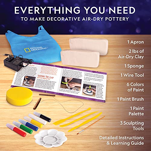 National Geographic Deluxe Pottery Wheel Complete Starter Kit for Kids - style: Deluxe Starter Bundle