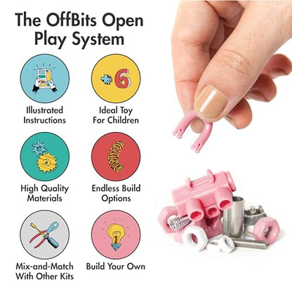 The Off Bits JoyBit Build Your Own Robot Toy Construction Set, Educational Easter Gift Ideas STEM Activities Learning Kit, Creative Build and Play Model Kit Steam Toys for 6 7 8 9 10+ Year Old
