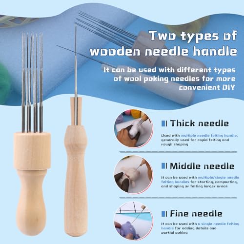 SOCNITC 70 Colors Needle Felting Kits Needle Felting Supplies with Tools - color: 70 Colors