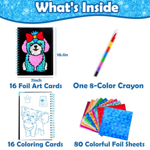 FUNNYB&G Foil Art Craft Kit for Kids, Sparkly Birthday Gift Toy for Kids - style: Dog