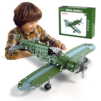 Model Airplane STEM Building Projects Toys - DIY Building STEM Projects Toys for Kids Boys Girls Ages 8-12-16, Assembly Science Kit Model Plane Birthday Gift Toys for Kids Boys 8 9 10 11 12 Years Old - style: 821-1