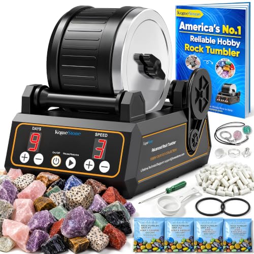 KomeStone K1 Quiet Rock Tumbler Kit for Adults, Kids & Families - color: Black