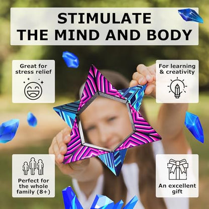 Shashibo DODECA Magnetic Puzzle Cube, Stress Relief Fidget Toy - color: Blue Crystal, size: DODECA
