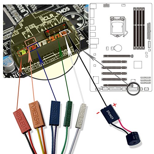PC Motherboard Internal Speaker (3-Pack), BIOS Alarm Buzzer for PC Troubleshooting & Post Beep Code Diagnostics, Essential Mini Hardware Tool for DIY Computer Building & IT Repair