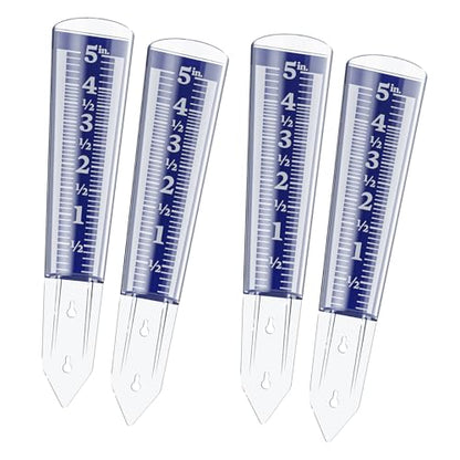 5 Inch Capacity Magnifying Rain Gauge Acrylic for Outdoor Garden Yard Fence