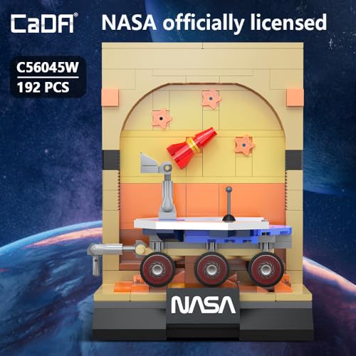 CaDA C56045W NASA Space Exploration Building Block Set, Including Mars Rover, Rocket and Space Station, 192-piece Aerospace-Themed Assembly Model, Suitable for Ages 14+ - color: C56045w