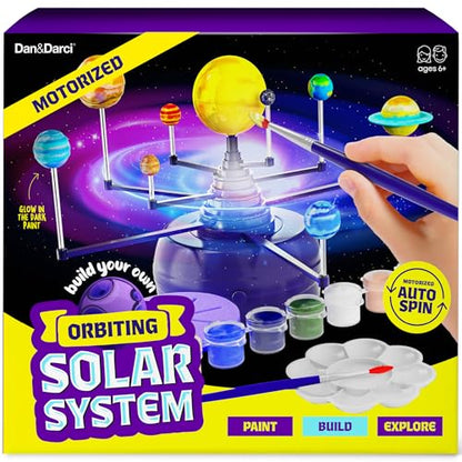 360° Orbiting Solar System for Kids - Paint & Build Model Kit - Craft Kit