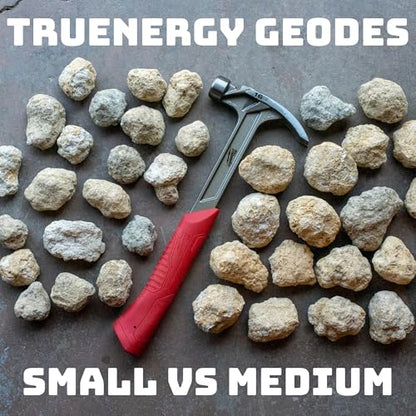 Break Your Own Geodes Kit, 25 Moroccan Geodes 1-1.5", 90% Hollow, Crack Open & Discover Surprise Crystals Inside – Educational Geology Kit, Instructions Included, Party Favors (Small 1–1.5") - size: SMALL (1.0"-1.5")