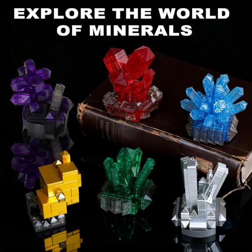 Geology Crystal Building Set for Adults, 564PCS Model Collection Kit