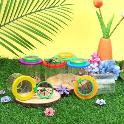 Coopay 12 Pcs Insect Bug Viewer for Kids - Bug Jars, Critter Insect Cage, Bug Container, Bug Catcher, Magnifying Insect Box for Children, Kids Science Nature Exploration Collecting Kit - style: 12 Pack Set