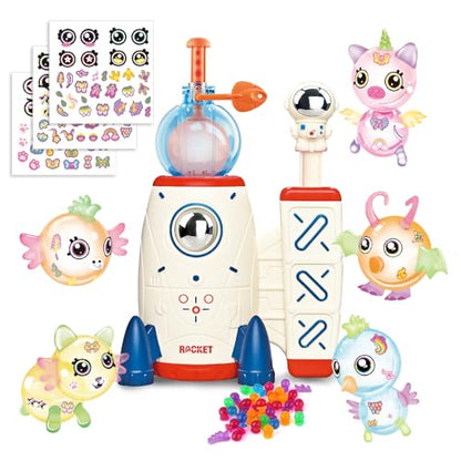 nicknack Space Rocket DIY Balloon Animals Kit with Pump Craft Kits for Kids - color: Rocket Blue