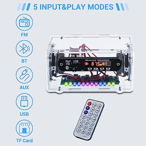 MiOYOOW DIY Bluetooth Speaker Kit with FM Radio for School and Home Use