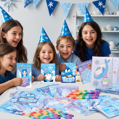 BenLouis 24 Pcs Frozen Mini Coloring Books for Kids Party Favors - style: Frozen