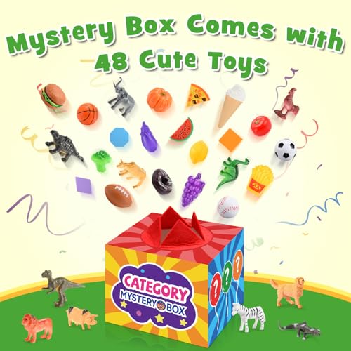 Montessori Sensory Toys for 3-8 Year Olds | 58-Piece Learning & Sorting Games with Mystery Box | Preschool Activities & Speech Therapy Gifts | Easter Basket Stuffers, Birthday Gifts for Boys & Girls
