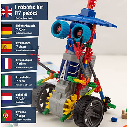 Science4you Deltabot Robot Toy Kit for Kids Age 8-12 - STEM 117 Pieces Robotics Kit, Build Your Own Robot Toy for Kids Age 8+, Educational Science Kits DIY Building Toys, Gift for Boys and Girls - style: Deltabot