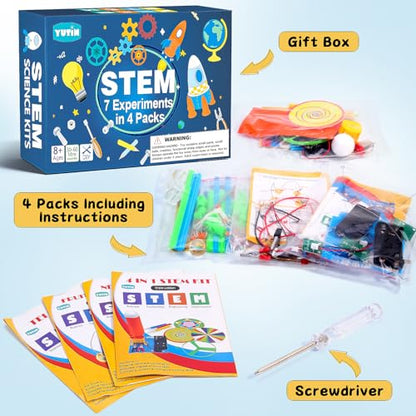 4 Set STEM Science Kits for Kids Age 8-12, Science Circuits Experiments