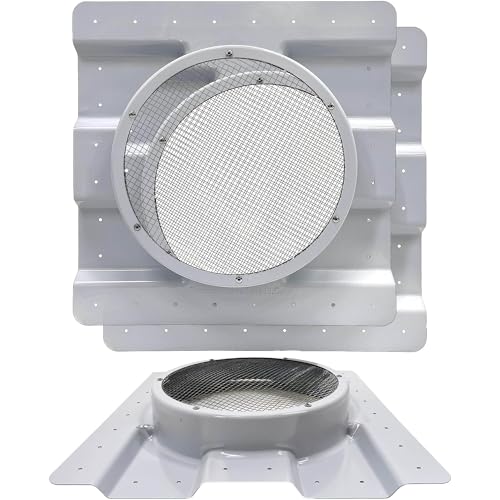 AdaptAIR® Roof Vent Adapter (2-Pack) for 40' Shipping Container/Conex Setup - Fits 12-Inch Turbines - Pair with 2-Pack Turbine, Sold Separately - size: Roof Adapter 2Pck