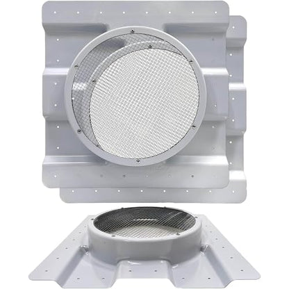 AdaptAIR® Roof Vent Adapter (2-Pack) for 40' Shipping Container/Conex Setup - Fits 12-Inch Turbines - Pair with 2-Pack Turbine, Sold Separately - size: Roof Adapter 2Pck