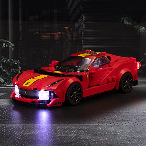 BrickBling LED Lighting Compatible with Lego Speed Champions Ferrari 812 Competizione 76914; New 2023 Light kit Compatible with Lego Ferrari; Light up Your Race Car-No Model - style: 76914 Light
