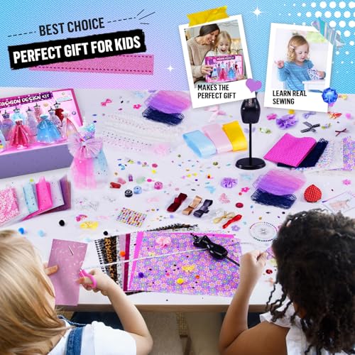 Fashion Designer Kits for Girls with 6 Mannequins, 800+ Craft Kits for Kids