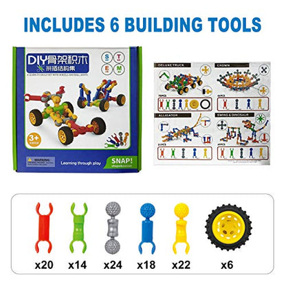 Kids STEM Building Toys for 3 4 5 6 7 8+ Year Old Boys Girls Birthday Gifts - style: 110pcs