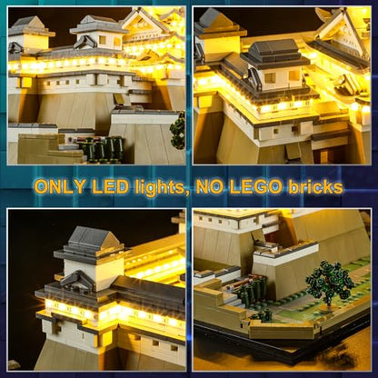 Vaodest LED Light for Lego Architecture 21060 Himeji Castle Set,Design and Configuration Compatible with Lego 21060 Model(LED Light Only, Not Building Block Kit) - style: 21060 Himeji Castle