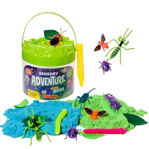 Creativity for Kids Sensory Adventure Neon Bugs Kit | Dig, Squish & Explore with Sensory Sand & Bug Toys | Scoop, Pinch & Play | Screen-Free Activity for Kids & Summer Activities (Ages 4+) - style: Bugs