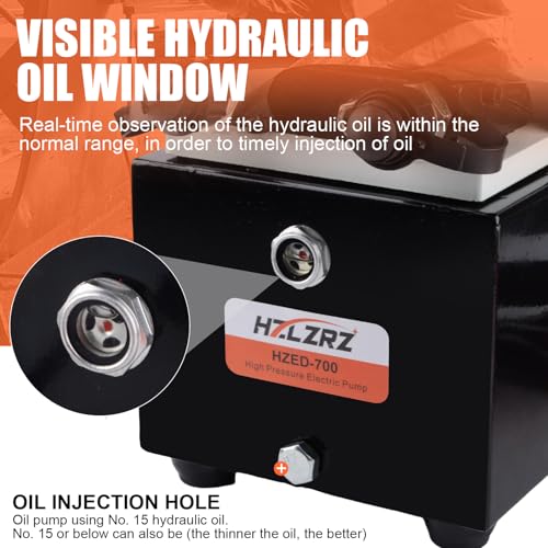 HZLZRZ Two Way Electric Hydraulic Pump Power Pack Unit 2 Stage Double Acting 110v/120V 10k psi (1st Stage/290 Psi, 2nd Stage/10,000 Psi),Two Way Mini - style: HZED-700
