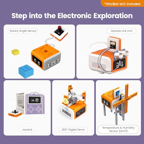 Vincibot Coding Robot with Creator Kit and Inventor Kit for Kids 8-12