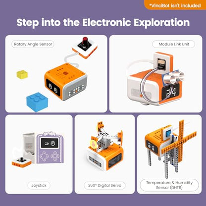 Vincibot Coding Robot with Creator Kit and Inventor Kit for Kids 8-12