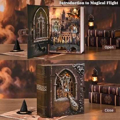 CCCDF Book Nook Kit, DIY 3D Wooden Puzzle for Adults - color: Introduction to Magical Flight