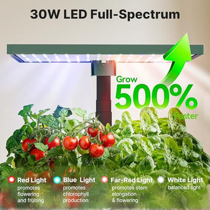 SUNCOZE Smart Hydroponics Growing System, 20 Pods, 25 in Adjustable Height - color: Green