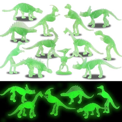 UPINS 36Pcs Glow in Dark Mini Dinosaur Figures,Small Luminous Dinosaur Toy - style: Style-C