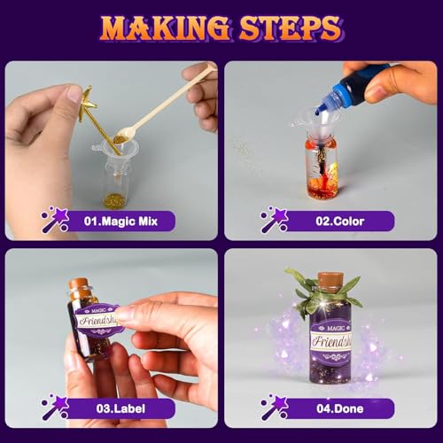 Potion Kits for Kids, Magic Mix Potion Set for Kids Ages 6-12, Mystery Potion Making Art & Craft Gift Toy for Christmas, Halloween & Birthday - color: Blue