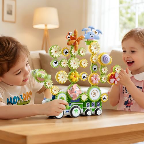 4 in 1 STEM Gear Toys for Kids Ages 3+, Educational Building Blocks, 71Pcs - size: 71 PCS