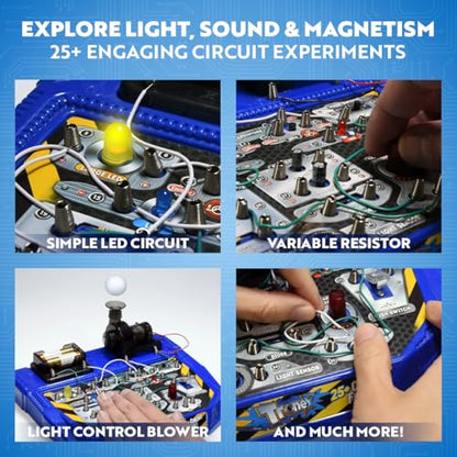 Playz Circuit Board for Kids, Educational Science Kits for Kids Age 8-12 - size: 25+ Experiments
