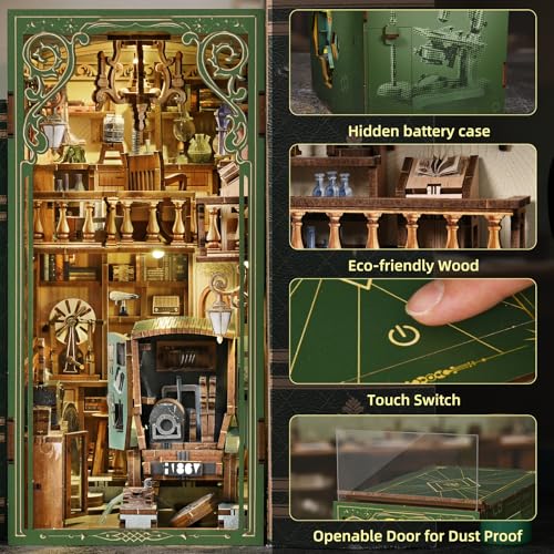 CCCDF Book Nook Kit, The Radium Lady DIY Miniature House with LED - color: The Radium Lady