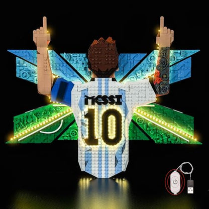 LED Lighting Compatible with LEGO 43018 Lionel Messi Celebration - JUST Lights,RC Light Kit Compatible with LEGO 43018,NOT Included The Model