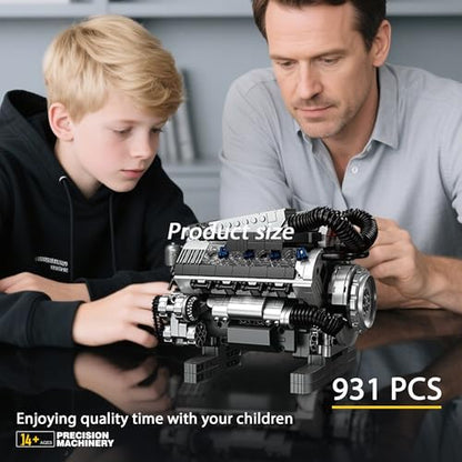 Working V8 Engine STEM Model Building Block Kit - style: T2020