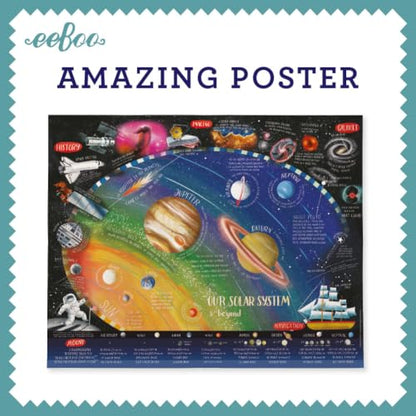 eeBoo Solar System 48 Giant Piece Children's Puzzle, 30" x 24" - style: Solar System & Beyond